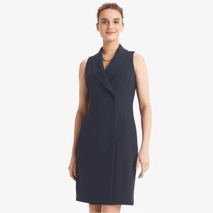MM Lafleur Galaxy Blue The Dana Dress—Nep Suiting Tuxedo Size 4